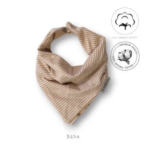 Οργανική σαλιάρα bandana natural stripes